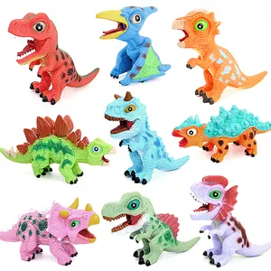 Zachte Lijm Q Editie Schattig Dinosaurus Speelgoed Gesimuleerd Dinosaurus T-Rex Spinosaurus Pterosaur Carnosaur Kinderen Cadeau Speelgoed Triceratopsca