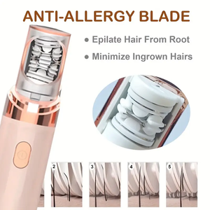 Rasoirs électriques pour femmes 2 en 1 Tondeuse Bikini Rasoirs pour le visage Épilation pour aisselles Jambes Dames Tondeuse corporelle Étanche IPX7 - Product Image 3