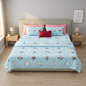 Cubrecama de Algodón Ecológico de 300 Hilos con Estampado Digital Clásico y Diseño de Dibujos Animados para Uso en el Hogar Durante Todo el Año - Product Image 3