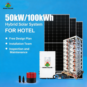 Système solaire lithium-ion à onde sinusoïdale pure pour hôtel, couverture 24h/24, 40 chambres, économie d'énergie continue de 90 % sur les factures d'électricité - Product Image 1