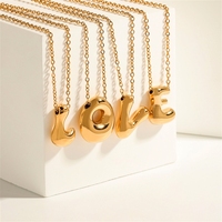 Collier Lettre Étanche et Inaltérable en Acier Inoxydable Plaqué Or 18K, Pendentif Alphabet, Bijoux Personnalisés, Vente en Gros, Fournisseur OEM
