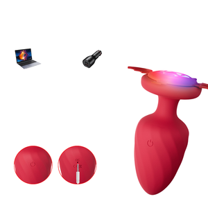 Vibrateur anal multi-fréquence à forte vibration, design petit diable, avec lumière LED pour adultes - Product Image 2