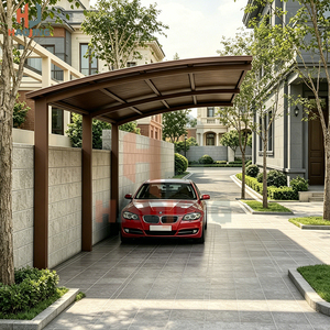 Abri de voiture en aluminium multi-spécifications anti-rouille avec toit Great Wall, protection solaire anti-UV pour cour, portail, <span class=keywords><strong>terrasse</strong></span>, simple - Product Image 3