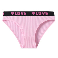 2025 nouvelle fille coton taille basse sport slips dame sous-vêtements amour coeur bande coton solide Sexy culotte