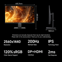 Moniteur de jeu Alibaba Erazer G2718QF-S 27 pouces avec taux de rafraîchissement élevé de 200 Hz et gamme de couleurs large de 120% SRGB