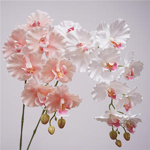 بيع بالجملة محاكاة عالية الجودة 9 رؤوس لمسة حقيقية زهرة اصطناعية فالانوبسيس أوركيد ل - Product Image 1