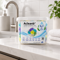 Capsules de lessive écologiques jetables 6-en-1 de qualité supérieure, OEM ODM, marque privée pour les marques de détail axées sur la qualité