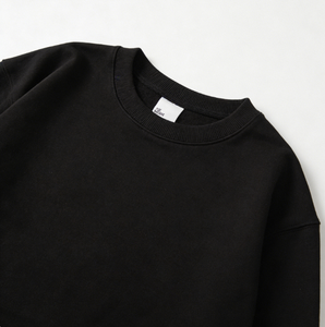 Sudadera de punto duradera de algodón grueso, jersey cálido de invierno de 3 capas de felpa, estilo coreano, cuello redondo, top de ropa urbana. - Product Image 2