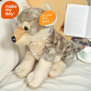 Realistico cucciolo di lupo peluche realistica di simulazione di animali di pezza Baby lupo bambola morbida della fauna selvatica peluche per bambini regalo decorazione per la casa - Product Image 4