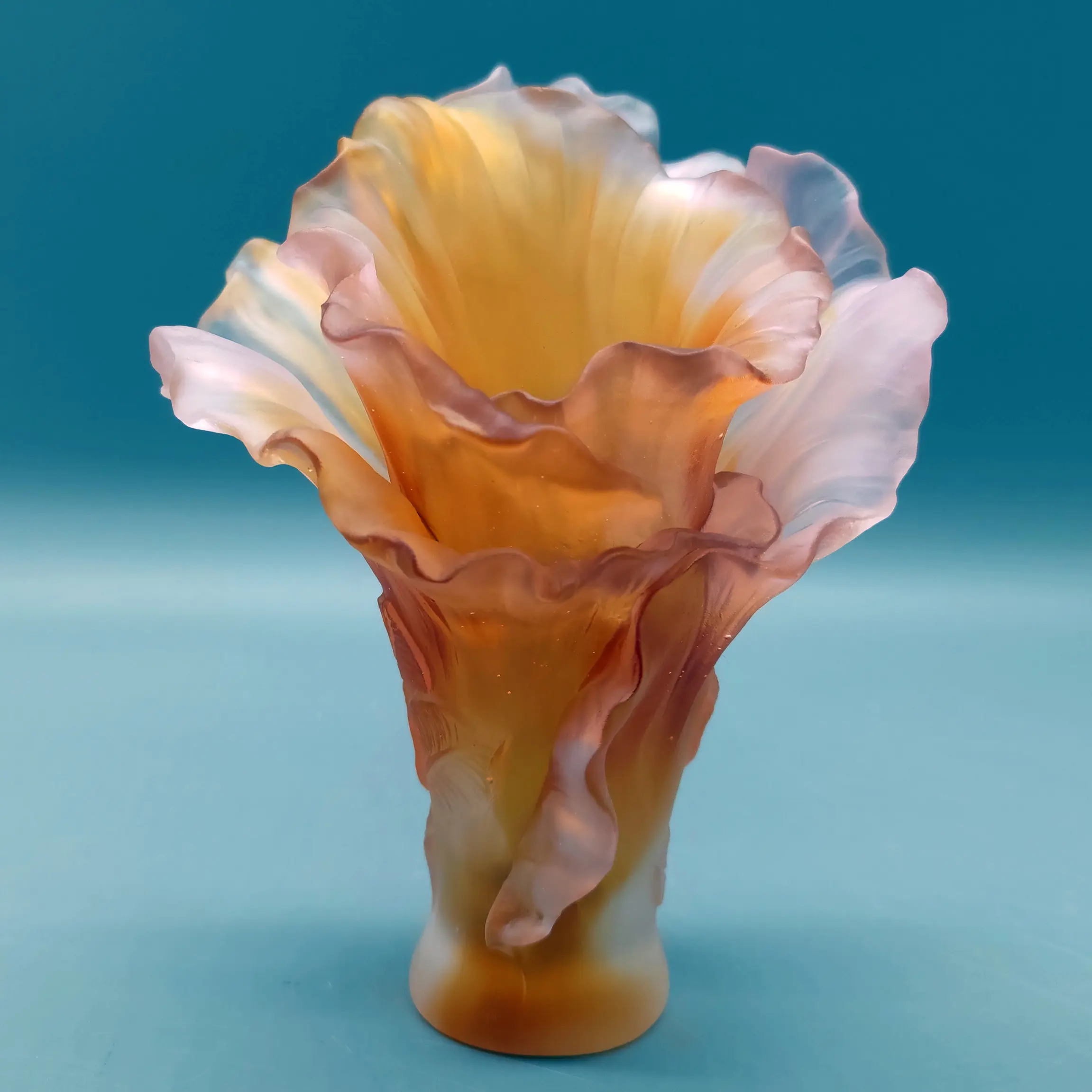 Vaso de cristal estilo filha artesanal