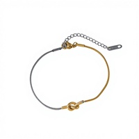 Collier/bracelet en acier inoxydable 316L plaqué or PVD 18 carats avec fermoir mousqueton pour cadeau parfait