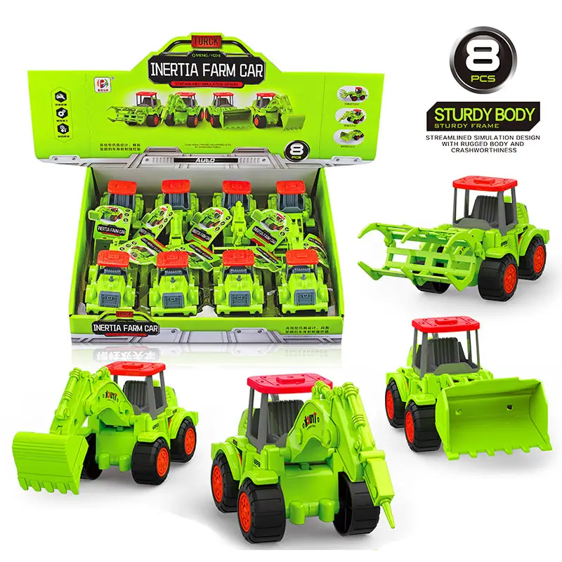 2020子供摩擦農場車のおもちゃプラスチック慣性エンジニアリング車両プラスチックおもちゃトラック
