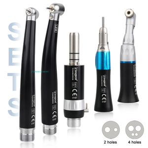 Turbina Dental de Alta Velocidad con LED, 2/4 Orificios y Pulverizador de Agua Externo, Juego de Piezas de Mano de Baja Velocidad, Fuente de Alimentación - Product Image 1
