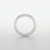Boîtier de montre mécanique pour homme personnalisé avec lunette ronde en diamant, luxe, moissanite, classique, sertie de diamants