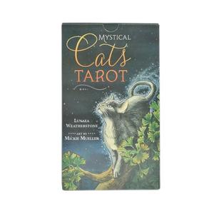 Juego de mesa de impresión 12*7cm Mystical Cats <span class=keywords><strong>Tarot</strong></span> Card con caja de regalo 78PCs Playing Oracle Card - Product Image 5