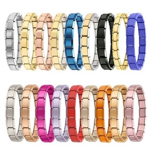 Bracciali a Charms Italiani Accessori Fai da Te Bracciale a Maglie Italiane Braccialetti alla Moda in Acciaio Inossidabile per Regali - Product Image 6