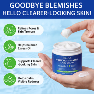 YECUCE 120g Crème Traitante Anti-Démangeaisons et Renouvellement Cutané pour la Foliculite, Soin Anti-Acné pour Cuir Chevelu, Visage et Corps, Contre les Rougeurs et les Bosses - Product Image 3