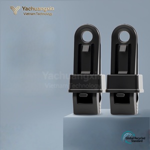 Black Plastic Carabiner <b>Clips</b> for Camping Tent Canopy Windproof Fixing 2-Pack - Product Image 6