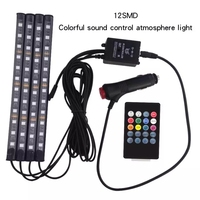 Fernbedienung 9LED 12LED 18LED Auto RGB LED Blitz Neon Auto-Innenbeleuchtung Lampenstreifen Auto-Boden Dekorative Atmosphärenbeleuchtung