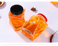 Pot de Fermentation en Verre Hermétique Hautement Évalué de 120ml, 240ml, 360ml, 480ml pour la Confiture de Cornichons, de Fruits et le Miel avec Couvercle Métallique