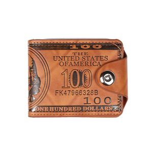 Portefeuille Homme Ultra Léger en PU, Motif Dollar, Style Rétro Européen et Américain, Multifonctionnel, Idéal au Quotidien, Nouveauté Explosive Transfrontalière - Product Image 5