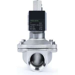 EE. UU. Válvula Solenoide Sólida de 1 Pulgada de Acero Inoxidable 12V CC Normalmente Abierta con Sello Viton Tipo Caja de Conexiones - Product Image 4