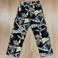 Pantalon en jean camouflage de haute qualité, imprimé feuilles d'arbre, coupe droite décontractée, pantalon pour homme, jeans personnalisés