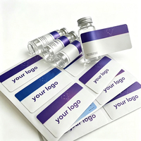 Étiquettes adhésives holographiques en PET personnalisées avec logo de marque OEM pour bouteilles d'huile et de cosmétiques 2ml-15ml imprimées UV
