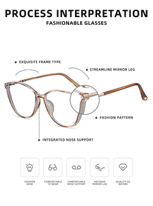 กรอบแว่นตาโลหะรูปผีเสื้อสำหรับผู้หญิงกรอบแว่นตาสีสันสดใสสไตล์ทันสมัย - Product Image 5