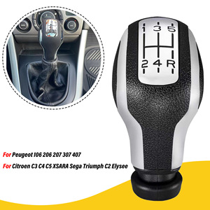 Car Gear <b>Knob</b> Leather 5 Speed Manual <b>Shift</b> Head For Peugeot Citroen Cars Ergonomic Design - Product Image 1