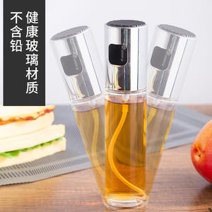 Botella de vidrio con pulverizador de aceite, tipo prensa, 100 ml, color oro rosa, para cocinar, hornear y barbacoa - Product Image 5