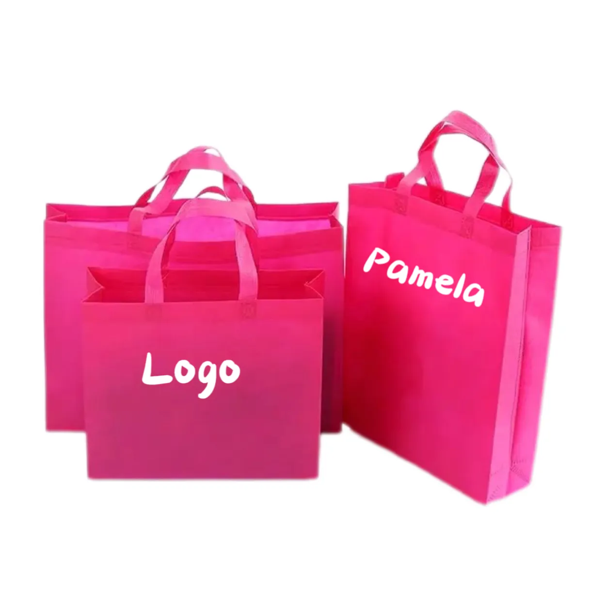 Pamela Non Woven Bag Custom Printed Logo Eco Friendly Reusable Promotional Laminated Shopping Non-Woven Bag