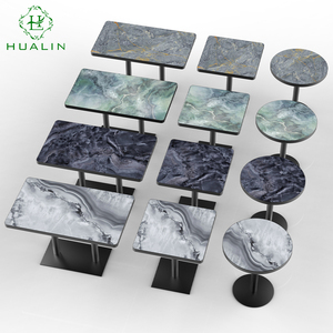 Hualin phong cách hiện đại chủ đề nhà hàng đá cẩm thạch bàn ăn nhà hàng đồ nội thất tùy chỉnh thiết kế nhà hàng - Product Image 2