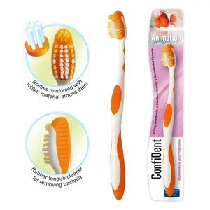 High Quality Soft Comfortable Fur Personalized Teeth Custom Logo Toothbrush For Adults