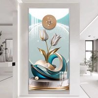 Décoration d'intérieur moderne, peinture sur porcelaine cristalline de grande taille, impression abstraite nordique en aquarelle, écologique, vente en gros 3D