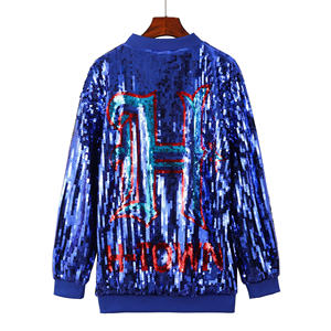 Chaqueta de lentejuelas para H Town Texans Chaqueta de bombardero de <span class=keywords><strong>mujer</strong></span> - Product Image 1