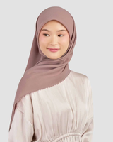 Foulard Hijab Brodé Personnalisé pour Femmes Musulmanes – Voile de Coton Uni, Écharpes Traditionnelles, Châles, Joli Foulard de Tête – Fabricant