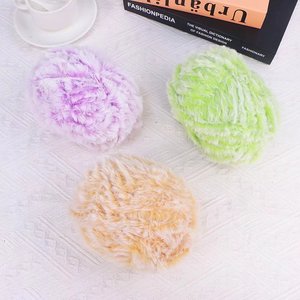 Fil acrylique mélangé aspect fourrure, boule de laine en gros, cheveux longs, imitation vison, velours corail, écharpe/chapeau, matériel de tricot fait main - Product Image 4