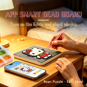 OEM ODM Perler Beads Pixdou Bead Board, Regalo para Niños, Juguetes DIY Inteligentes con Lámpara LED para Niños, Perler Beads DIY - Product Image 2