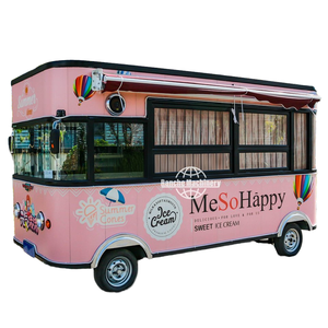 Carro de comida móvil de acero inoxidable con estándar europeo, camión de comida rápida, remolque de vendedor ambulante a base de fruta y Helado de café - Product Image 1