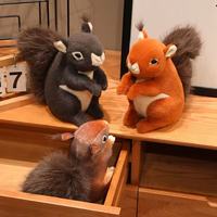 Peluche animaux de la forêt et de la jungle de 8 pouces, figurines de dessin animé (tigre, lion, éléphant), mini-poupées pour machine à griffes, cadeaux pour enfants, jouets en peluche