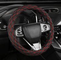 Housse de volant en cuir de luxe à 4 branches, ensemble complet d'accessoires automobiles, compatible avec le modèle de voiture Toyota 09