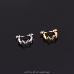 Boucle d'<span class=keywords><strong>oreille</strong></span> en forme de coquille de conque en diamant CZ <span class=keywords><strong>fin</strong></span>, <span class=keywords><strong>piercing</strong></span> orbital, boucle d'<span class=keywords><strong>oreille</strong></span> pour cartilage, <span class=keywords><strong>piercing</strong></span> pour lobe, anneaux pour tétons - Product Image 5
