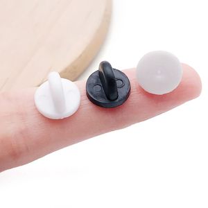 Cierre de hebilla redondo de goma en blanco y negro para hacer pulseras, accesorios de joyería DIY, forma redonda de goma suave FT03 - Product Image 2