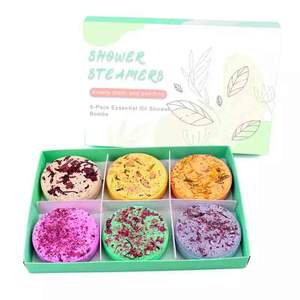 Vapeurs de douche personnalisées Tablettes de bain colorées organiques Bombes de bain d'aromathérapie naturelle Vapeurs de douche - Product Image 4