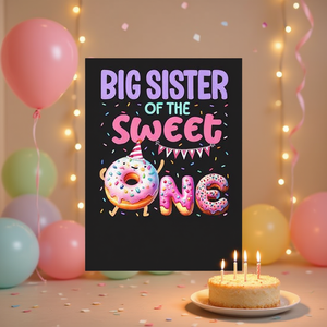 T-shirt pour fête de famille du premier anniversaire de Big Sister Of The Sweet One Donut - Product Image 3