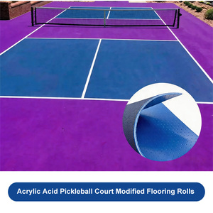 Suelo de rollo acrílico modificado para cancha de pickleball y tenis, antideslizante, resistente al desgaste, impermeable, con protección UV y absorción de impactos. - Product Image 5