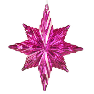 Arbre de Noël acrylique octogone en forme d'étoile scintillante en papier ornement suspendu Mini octogone étoile suspendue décorations de fête de Noël - Product Image 4