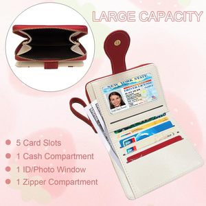 Cartera Larga de <span class=keywords><strong>Mujer</strong></span>, Diseño con Estampado de Frutas (Arándanos/Fresas/Cerezas), Cierre de Cremallera, Ranuras para Tarjetas con Bloqueo RFID - Product Image 2
