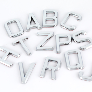 Tùy Chỉnh 3D ABS Nhựa Chữ Chrome Bạc Số Xe Biểu Tượng Huy Hiệu Biểu Tượng Cho Tự Dính - Product Image 4